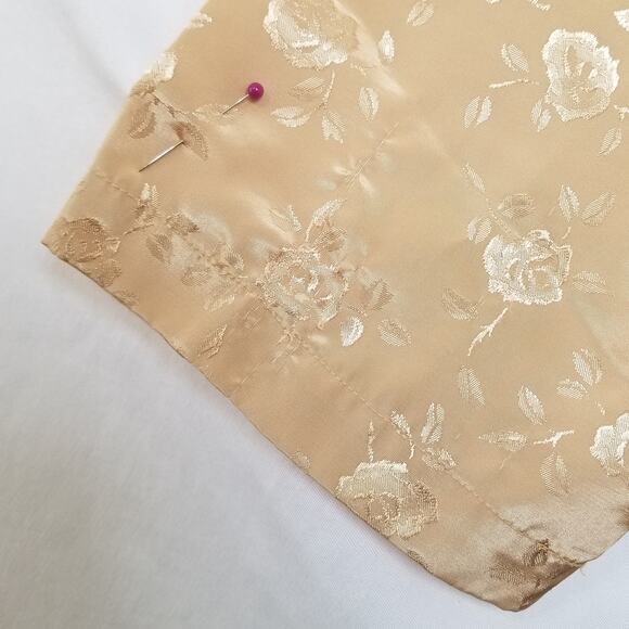 Jaclyn Smith Women's Gold Floral Polyester Pajama Top Button Up Long Slvs Sz XL - Picture 5 of 8